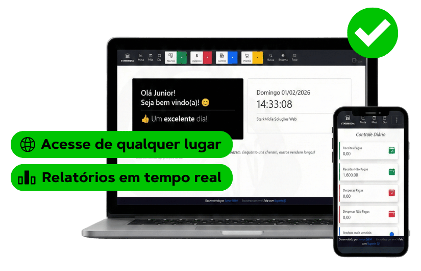 Tela do sistema StarkMídia